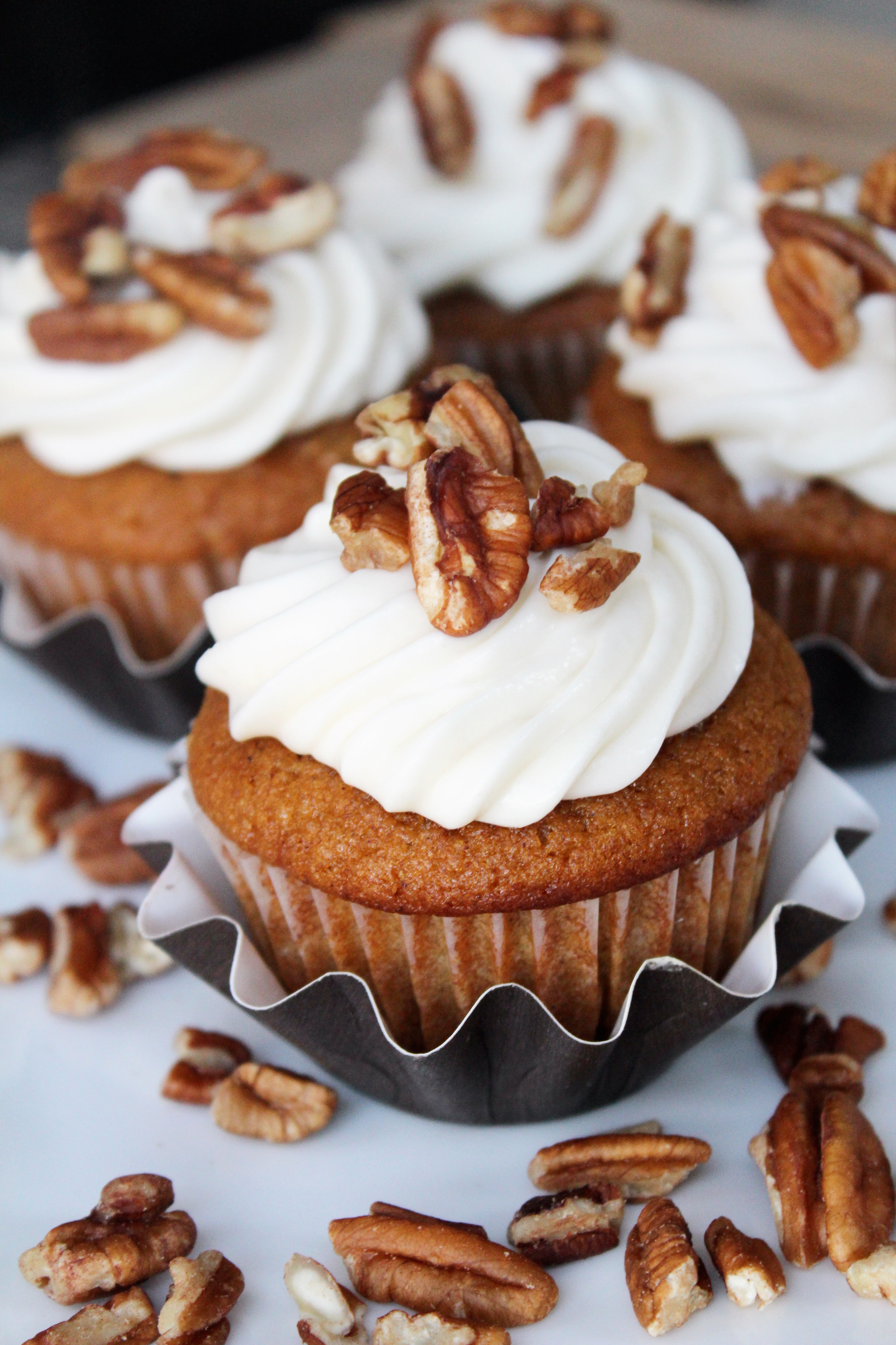 Pumpkin Cupcakes with Maple Frosting