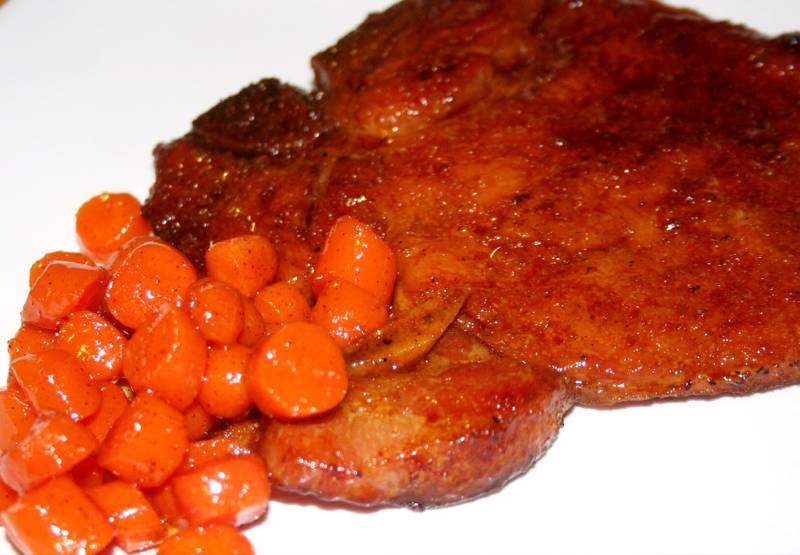 Weight Watchers Pork Chops Yum Yum and Maple Orange Glazed Carrots