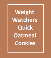 Weight Watchers Quick Oatmeal Cookies