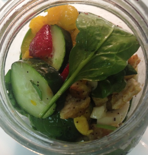 healthy salad in a jar