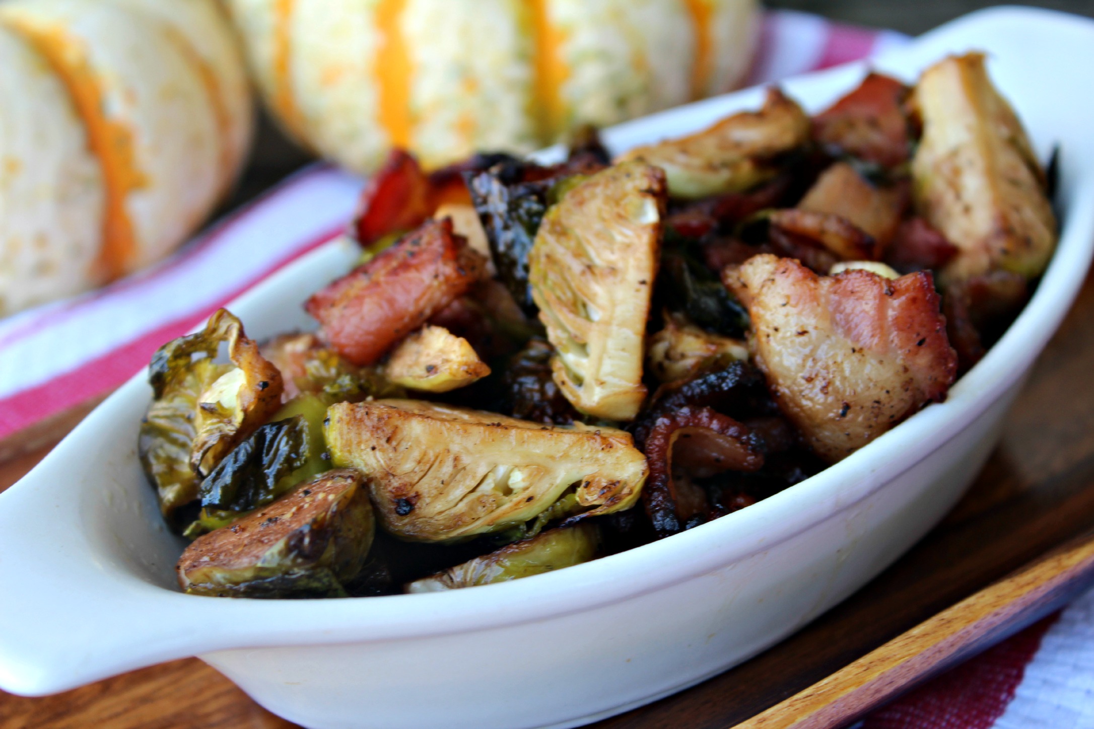Roasted Brussel Sprouts with Bacon