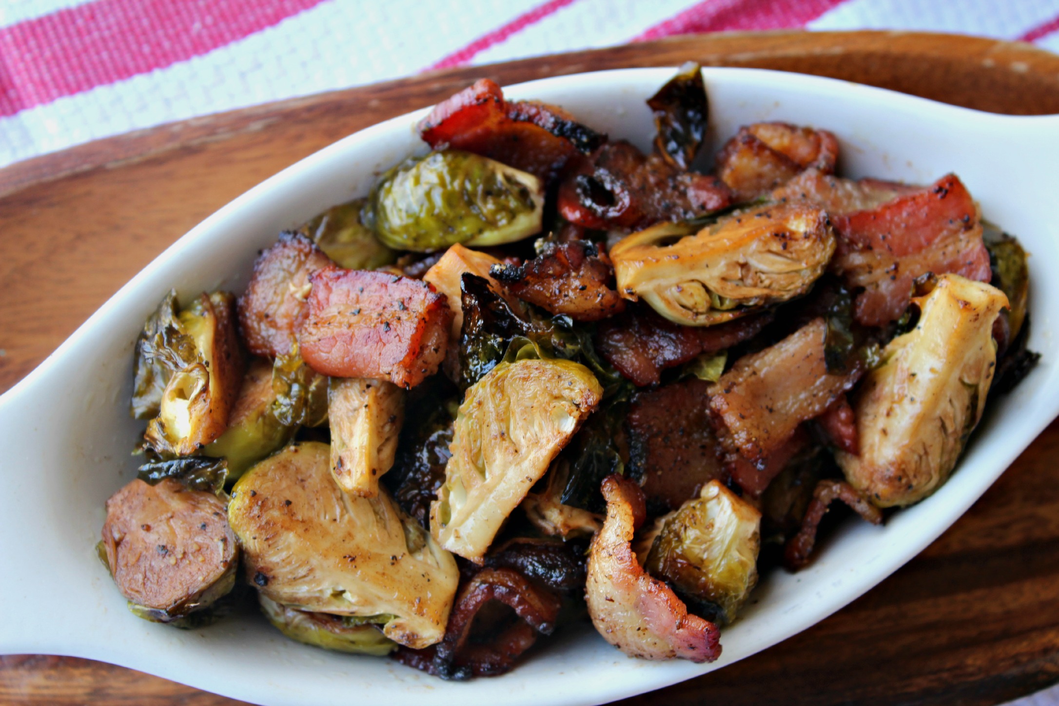 Roasted Brussel Sprouts with Bacon