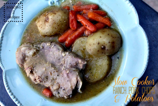 Slow Cooker Ranch Pork Chops and Potatoes 