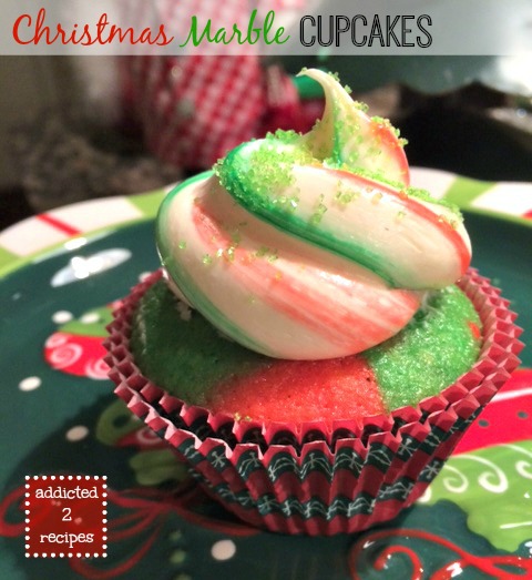 Christmas Marble Cupcakes