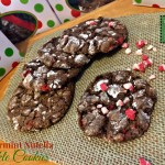 Peppermint Nutella Crinkle Cookies #fbcookieswap