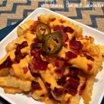 Crinkle Cut Fries with Queso, Bacon & Jalapeños
