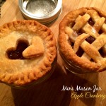 Mini Mason Jar Apple and Cranberry Pies