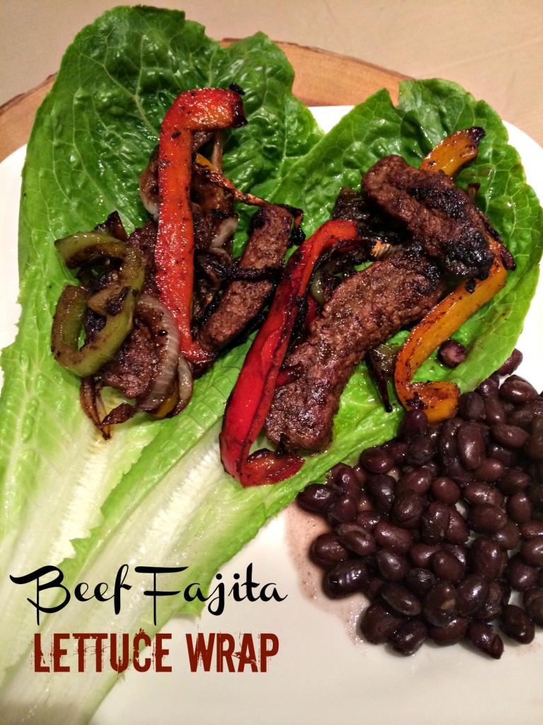 Beef Fajita Lettuce Wrap @addicted2recipe