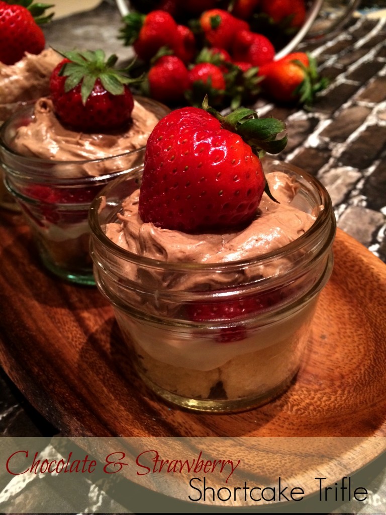 Chocolate & Strawberry Shortcake Trifle @addicted2recipe