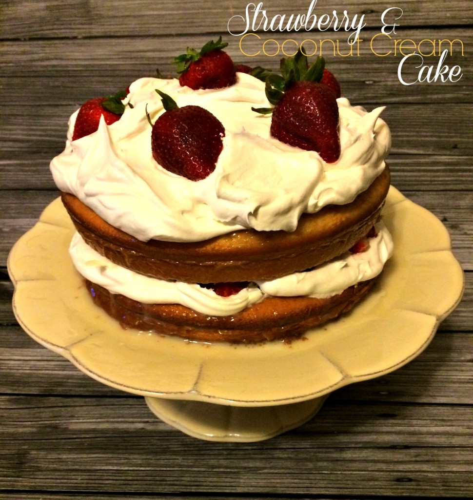Strawberry and Coconut Cream Cake @addicted2recipe