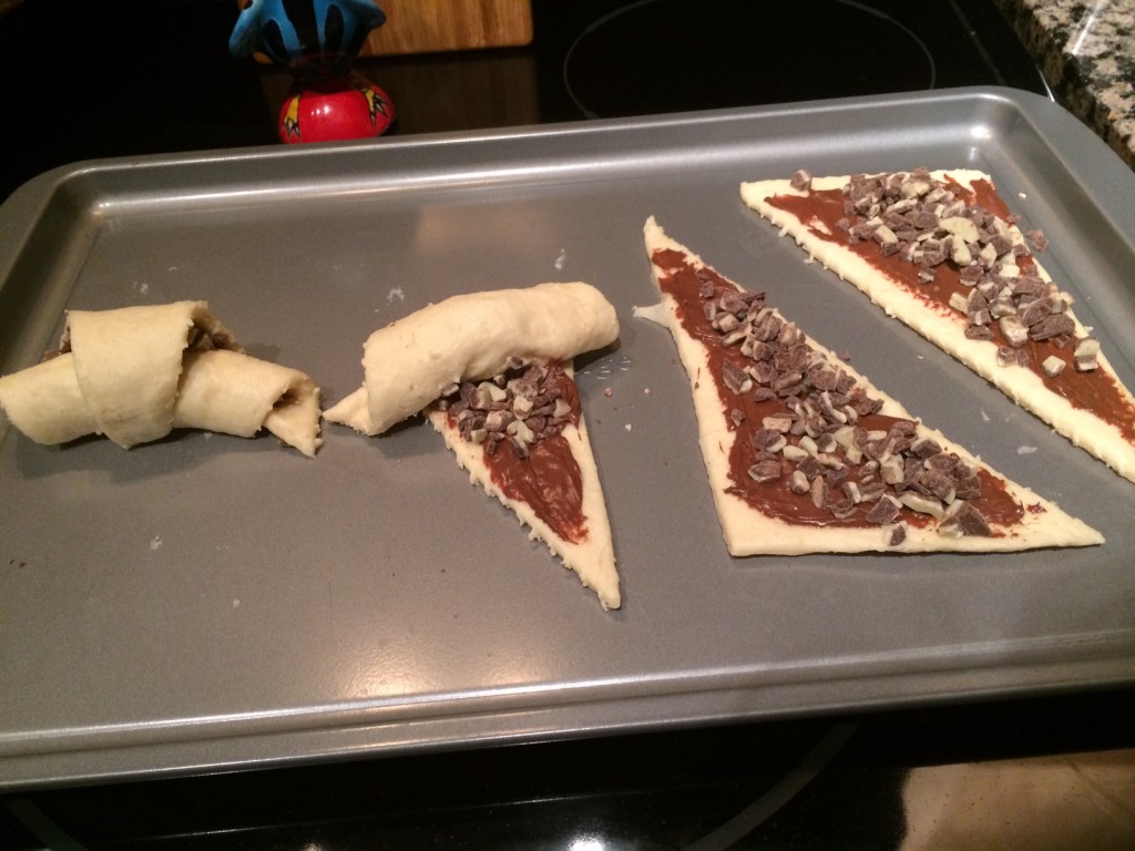 Nutella and Andes Mints Crescents Set Up