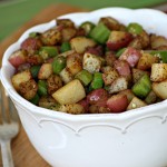 Skillet Fried Okra and Potatoes