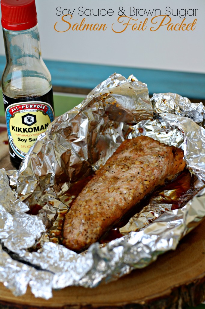 Soy Sauce and Brown Sugar Salmon Foil Packet @addicted2recipe