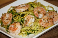 Zucchini Noodles and Shrimp