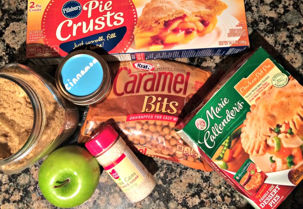 Apple and Caramel Pies in a Mason Jar Lid Ingredients