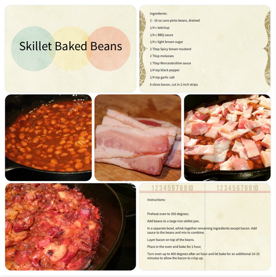 Skillet Baked Beans Project Life Page