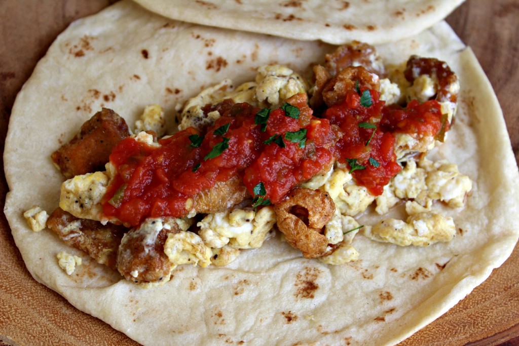 Chicharrones and Egg Tacos