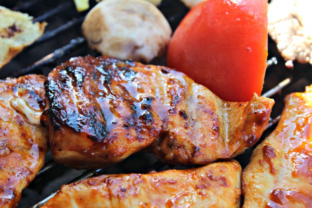 Spicy BBQ Chicken Slider on the grill