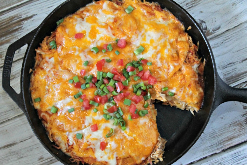 Creamy Chicken Enchilada Stack Casserole YesYouCan addicted to recipes