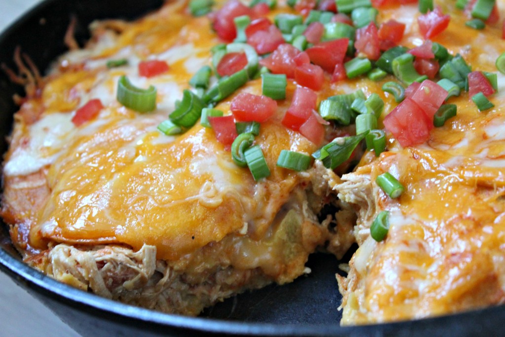 Creamy Chicken Enchilada Stack Casserole YesYouCan addicted to recipes