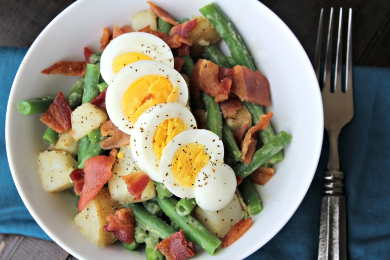 Green Bean, Potato, Bacon and Egg Salad for Two addicted to recipes