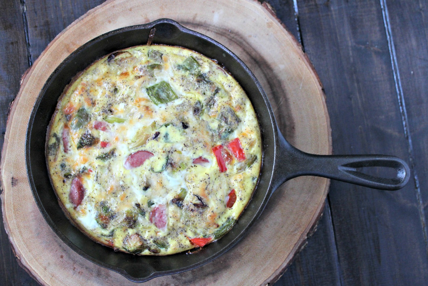 Brussel Sprouts & Turkey Sausage Frittata