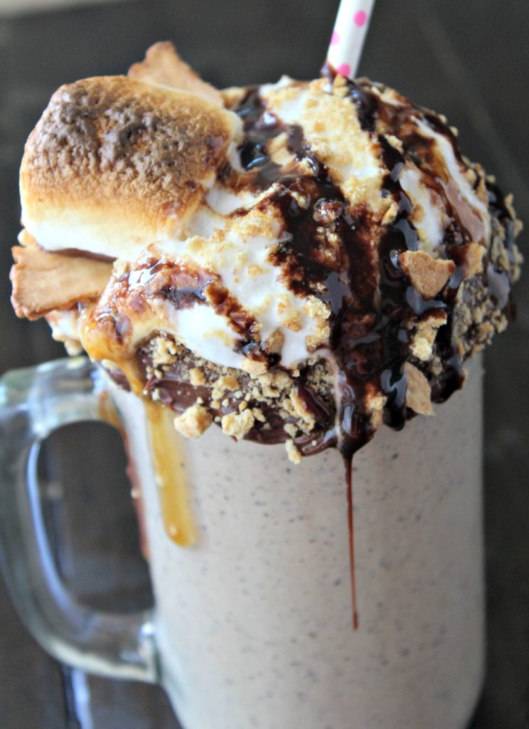 Waffle Cone S'mores Milkshake addicted to recipes