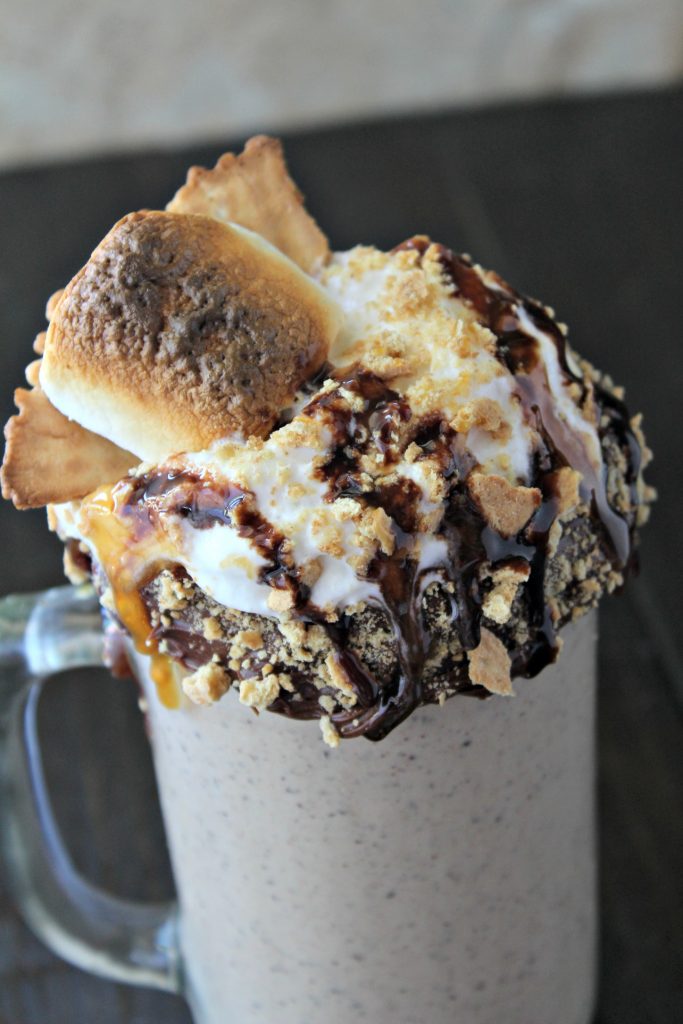 Waffle Cone S'mores Milkshake addicted to recipes