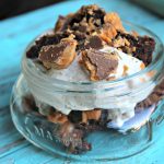Snickerdoodle No-Churn Ice Cream with Toll House Butterfinger Brownies