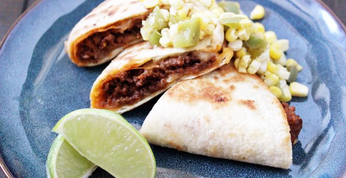 Mexican Beef Quesadillas and Corn Salsa