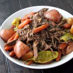 Slow Cooker Mississippi Pot Roast and Veggies 
