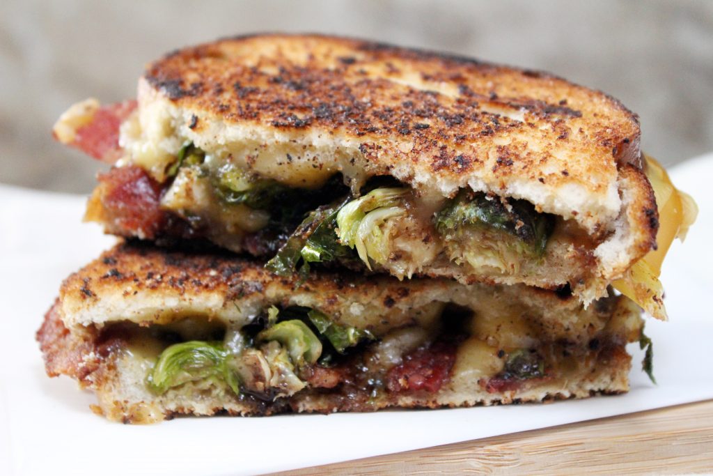 Brussel Sprouts Bacon Grilled Cheese Sandwich