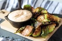 Fried Brussel Sprouts and Chipotle Ranch Dressing
