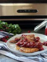 Cranberry Barbecue Glazed Pork Chops