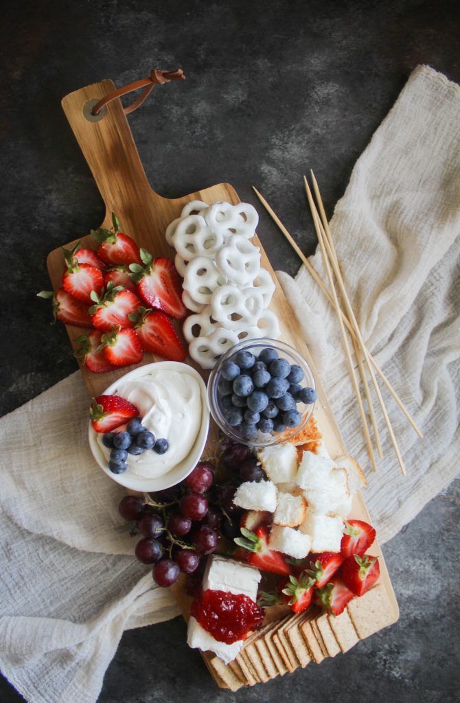 Red White and Blue Dessert Board