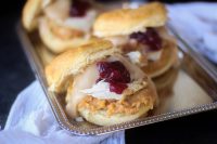 Thanksgiving Leftovers: Turkey and Dressing Biscuit Sandwich